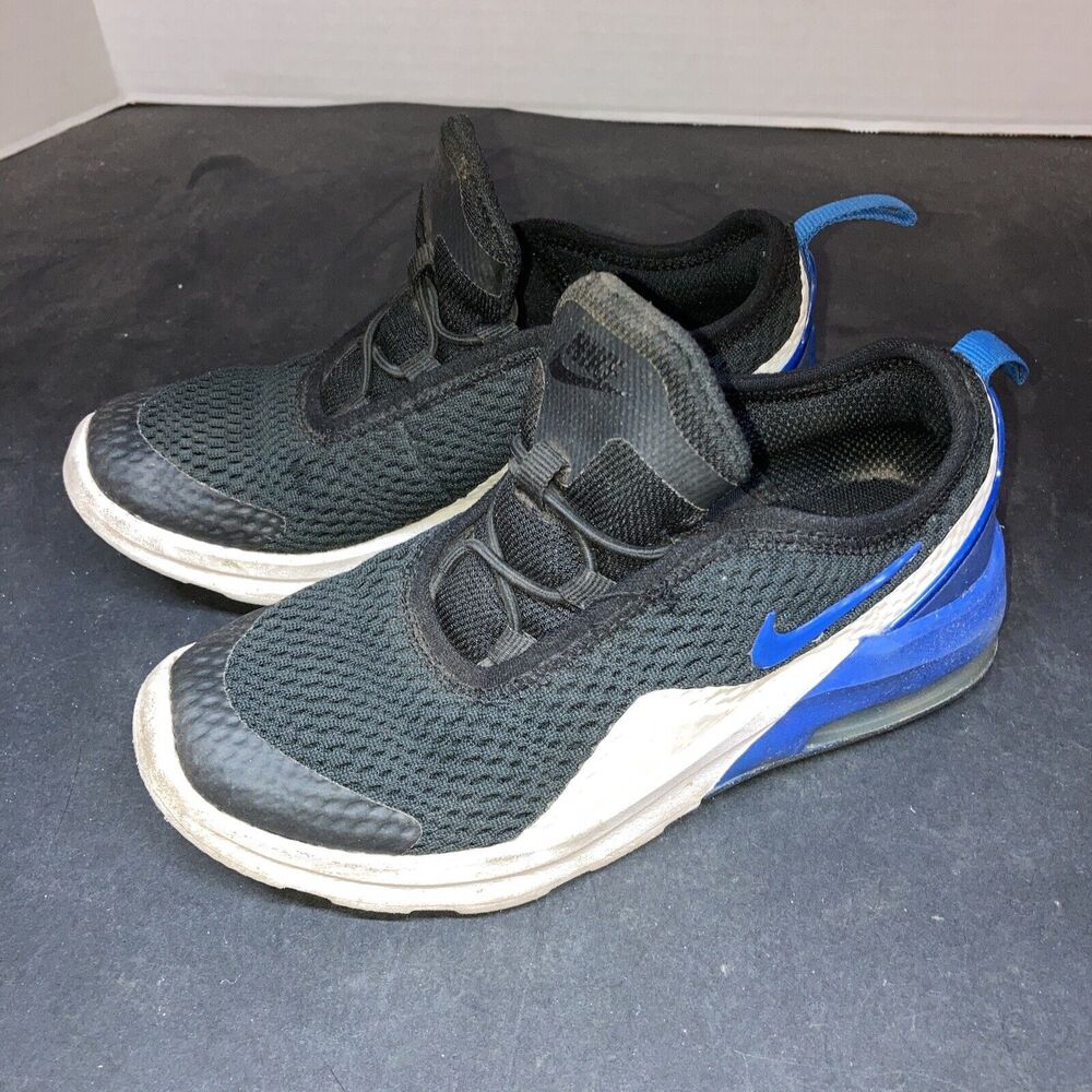 Nike Air Max Motion 2 PSE Black White Blue Sneakers Shoes Kids Sz 12C AQ2743-003